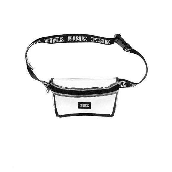 clear fanny pack pink